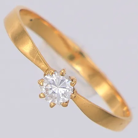 Ring vit sten stl:19, Hedbergs Guld, 18K Vikt: 1,7 g