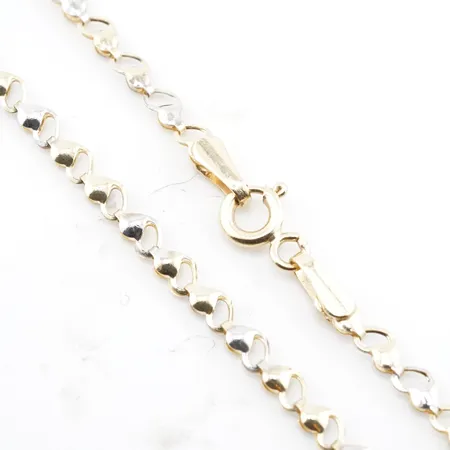 Halskedja, 44cm, bredd 3mm, 14k Vikt: 2,8 g