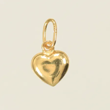 Hänge hjärta längd 11mm inkl ögla, bredd 6mm, 18K, 0,2g Vikt: 0,2 g