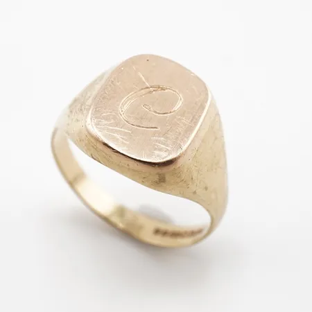 Ring, stl 20(65), bredd 14mm, 9k Vikt: 4,3 g