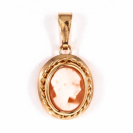 Hänge med kamé bredd 11mm, längd 20,5mm, 18K 1,0g. 