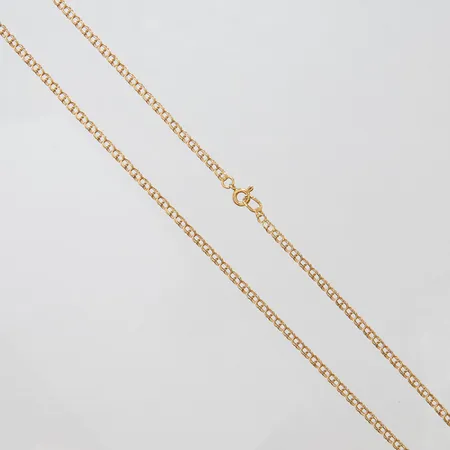 Collier Bismarck längd 43cm, bredd 3mm, böjd lås ögla, 18K Vikt: 4,1 g