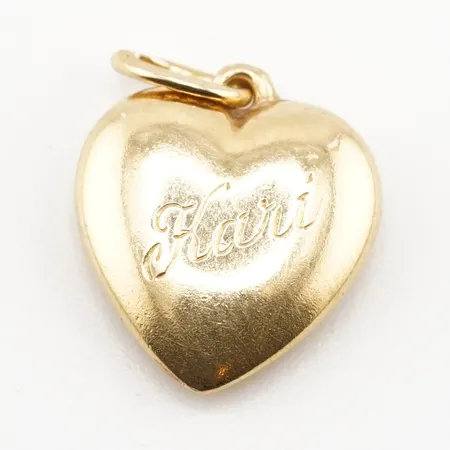 Hänge, 18mm x 13mm, 18k, gravyr Vikt: 1,6 g