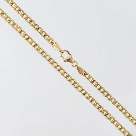 Kedja Pansar, längd 55cm, bredd 2,9mm, ihålig, 18K. Vikt: 5,9 g