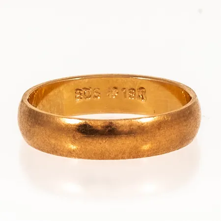 Slät ring stl:15½, bredd 4mm 18K 2,8g.