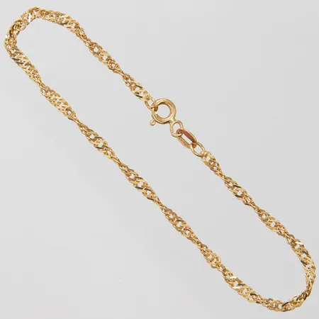 Armband Singapore längd 17cm, bredd 2mm, 18K Vikt: 2 g