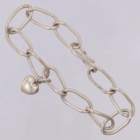 Armband hjärta Heiring Danmark längd 21,5cm bredd 10,5mm originaletui, silver 925/1000 Vikt: 22,9 g