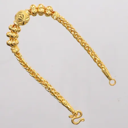 Armband Thaiguld 1 Baht längd 17,5cm, 23K Vikt: 15,2 g
