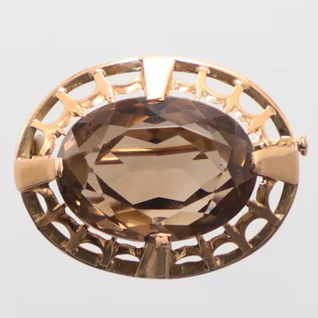 Brosch rökkvarts längd 2,7cm 14k Vikt: 5,3 g