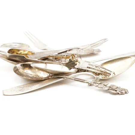 Diverse silverbestick Vikt: 176 g