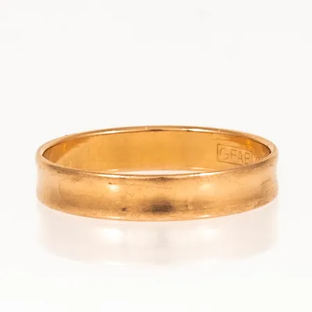 Ring konkav stl:19 bredd 4mm 18K 2,4g. 