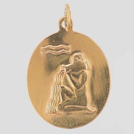 Hänge Jungfrun längd 21mm bredd 14mm, 18K Vikt: 1,5 g