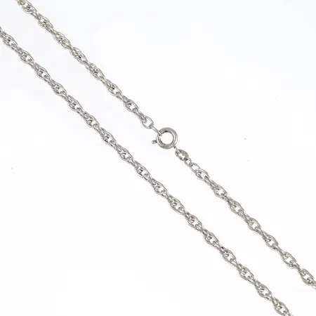 Kedja vriden ankarlänk 46cm, bredd 3mm, silver 835/1000 8,8g.