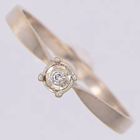 Ring vitguld diamant ca 0,01ct 8/8-slipad stl:17¼, GIA, 18K Vikt: 1,8 g