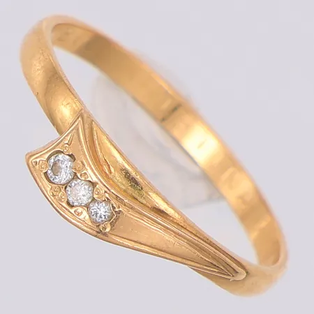 Ring diamanter 0,045ctv enligt gravyr stl:17¾, gravyr, Schalins AB, 18K Vikt: 1,9 g