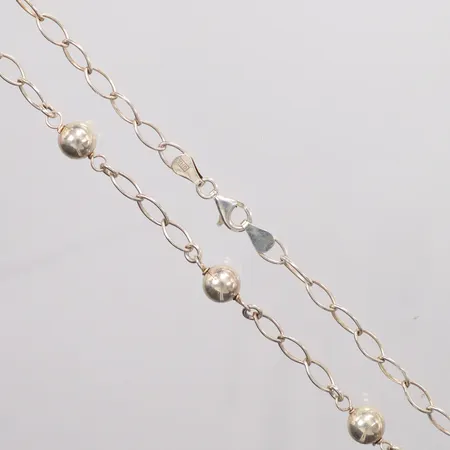 Collier längd 43cm, bredd 5-8mm, 925/1000 Silver.  Vikt: 10,9 g