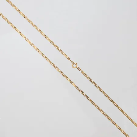 Kedja manglad pansar längd ca 44,5cm, bredd 2mm, ojämnheter, 18K Vikt: 5,7 g