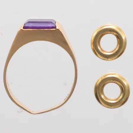 Diverse guld, defekt skena, 14K. Vikt: 6,2 g