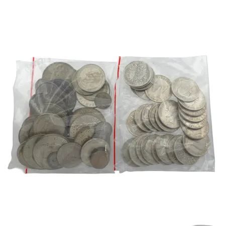 Parti svenska silvermynt 400-800/1000, finvikt 301g