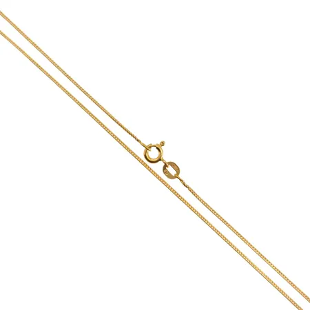 Halskedja Pansar i 18K guld, Balestra Italien, svensk kontrollstämpel, längd 40,0 cm, bredd 1 mm, fint skick Vikt: 1,8 g