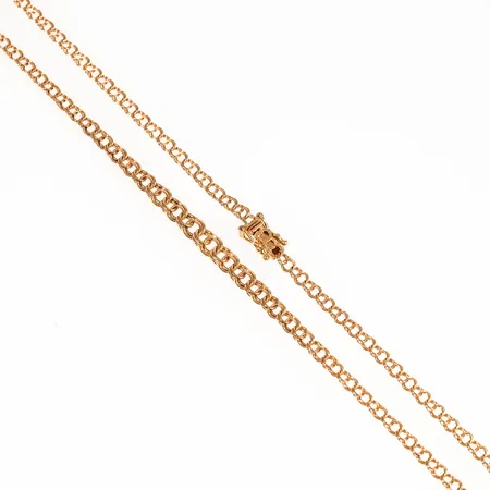 Collier doserad Bismarck 45cm, bredd 3-5mm 18K 6,9g.