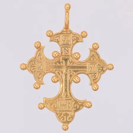 Hänge kors Kalevala Koru längd 36mm bredd 26mm, 1992, 18K Vikt: 4,2 g