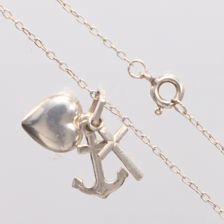 Kedja , hänge tro hopp och kärlek silver, längd 46cm, silver 830/1000  Vikt: 3 g