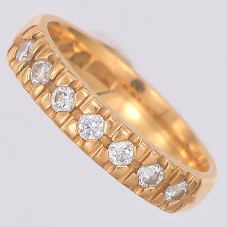 Ring diamanter 7 x ca 0,05ct stl:17¼, Guldbolaget, 18K Vikt: 5 g