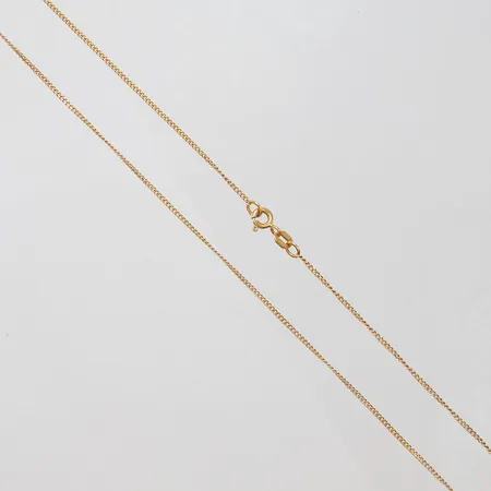 Kedja pansar längd 38,2cm, bredd 1mm, ojämnheter, 18K Vikt: 2,3 g