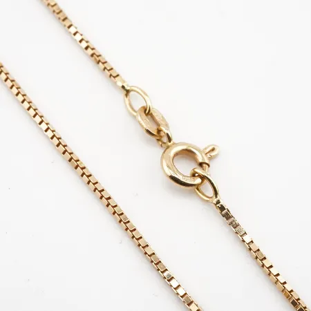 Halskedja venezia, 38,5cm, bredd 1,5mm, 18k Vikt: 4 g