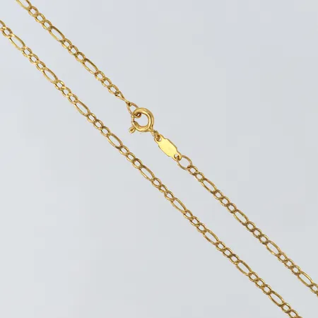Kedja Figaro, längd 63cm, bredd 1,9mm, ihålig, 21K. Vikt: 2,6 g