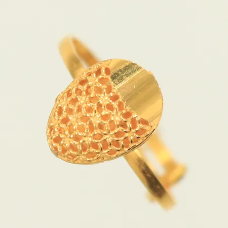 Ring med justerbar skena, bredd 3-10mm, 21K, 1,6g Vikt: 1,6 g