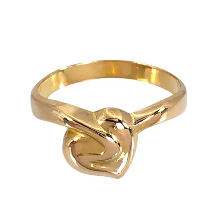 Ring Hjärta design Pernilla Wiberg, 18K guld, Alton Guldvaru Ab, svensk kontrollstämpel, stl:19,0 mm, bredd 3-9 mm Vikt: 2,8 g