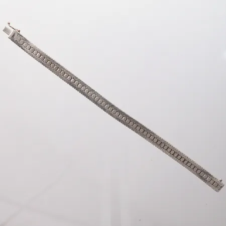 Armband silver 835/1000, längd 18,5cm, bredd 6,70mm Vikt: 18,6 g