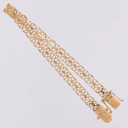 Armband X-länk med stav längd ca 18cm bredd ca 6mm, Clareus Guldsmeds AB, 18K Vikt: 6,7 g