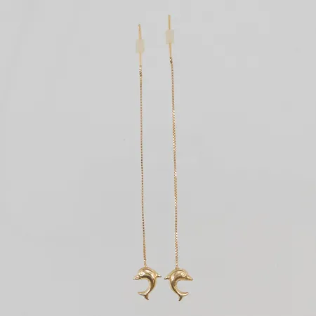 Örhängen Venezia "delfiner" 60mm 18K 0,7g.