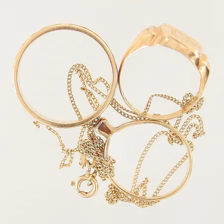 Diverse guld defekt gravyr 18K Vikt: 12,1 g