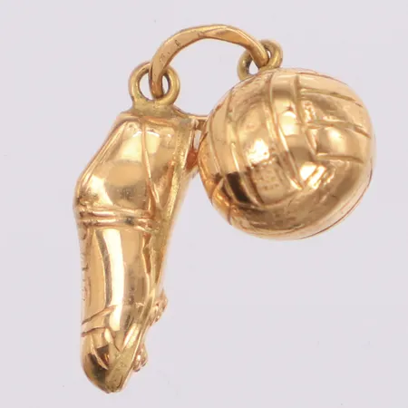 Hänge fotboll och fotbollssko längd 19mm, bredd 12,8mm, 18K Vikt: 1,3 g