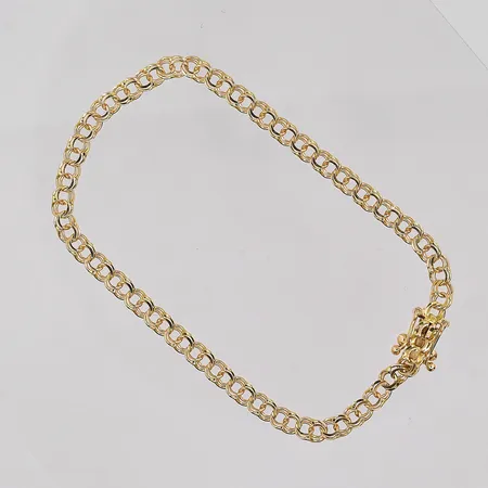 Armband Bismarck längd 18,5cm bredd 3,7mm 18K Vikt: 5 g