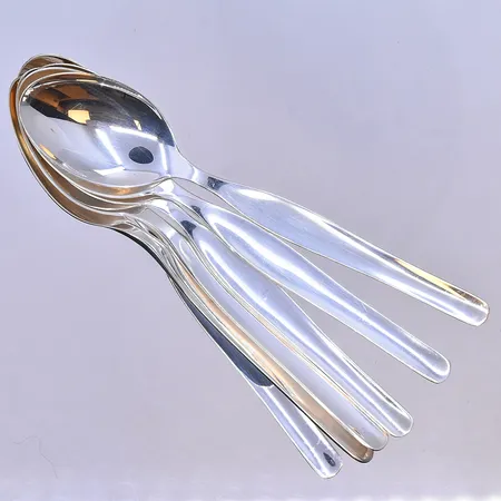 6 st skedar längd 12 cm, silver 925/1000. Vikt: 81,2 g