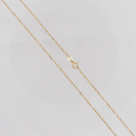 Kedja Singapore Guldfynd längd 42cm bredd 1,2mm 18K Vikt: 1,3 g