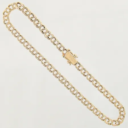 Armband Bismarck längd 20,5cm bredd 4mm, 18K  Vikt: 5,4 g