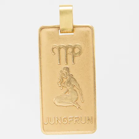 Hänge stjärntecken jungfrun längd ca 30mm, bredd 13mm, 18K Vikt: 2,5 g