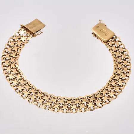 Armband X-länk18,5cm, bredd 11,2mm, Nordguld, 1961, 18K guld, 20,86g.