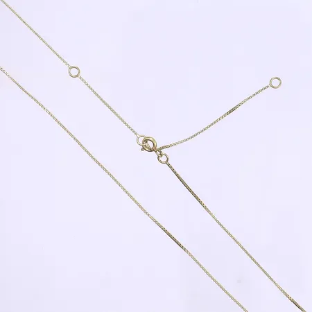 Halskedja Venezia justerbar längd  GHA längd 50cm bredd 1mm förgyllt silver 925/1000 Vikt: 2,1 g