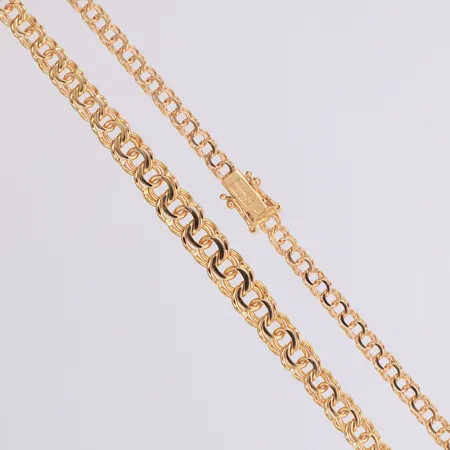 Collier doserad Bismarck längd 45cm, bredd 3,8-6,8mm, 18K Vikt: 16,3 g