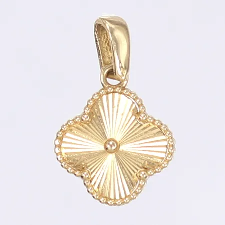 Hänge klöver längd inkl ögla 18mm bredd 12mm obs ej märkesvara 18K  Vikt: 1,1 g