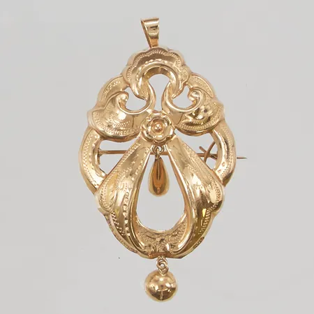 Hänge/Brosch 52mm 18K 4,2g.