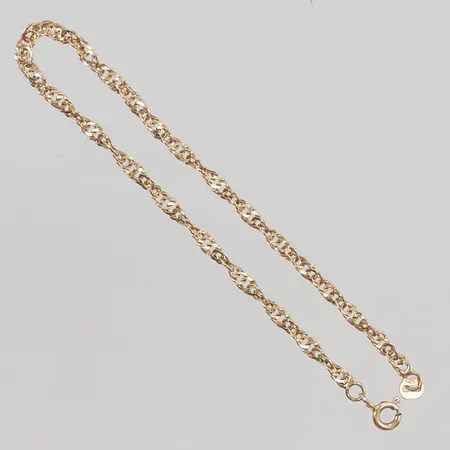 Armband Singapore 18cm bredd 3mm saknar ögla 18K 2,8g.