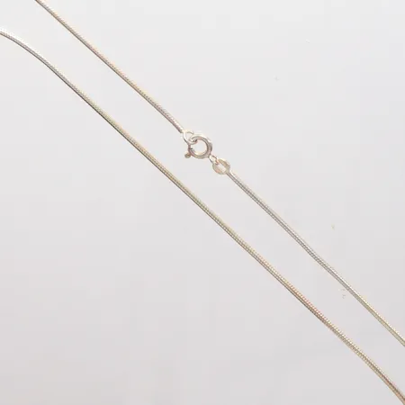 Kedja Ormlänk, längd 50 cm, bredd 1 mm, 925/1000 Silver.  Vikt: 8,4 g